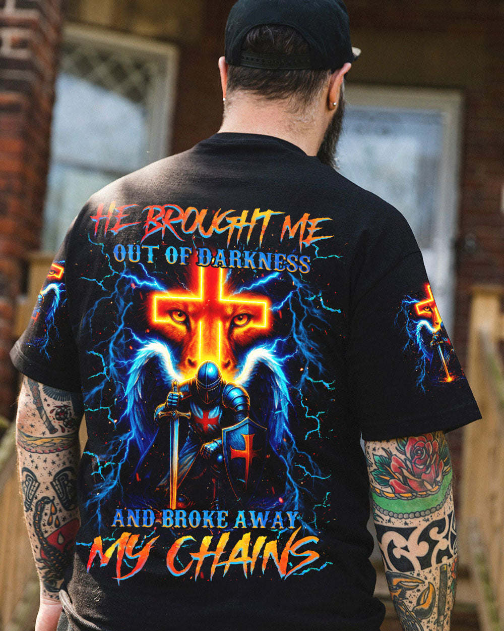 He Brought Me Out Of Darkness Men's All Over Print Shirt - Trunx544651