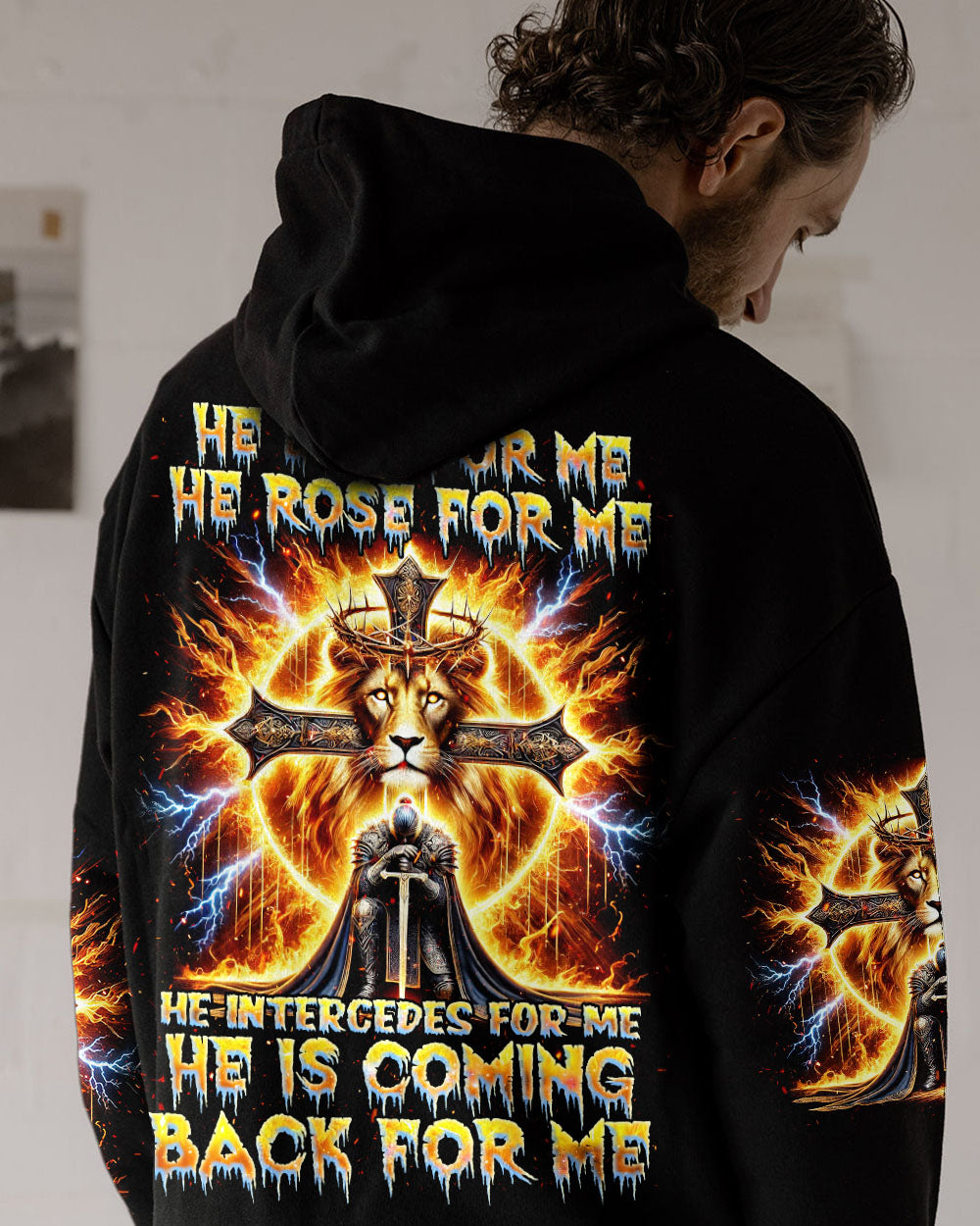 He Is Coming Back For Me Lion Warrior Men's All Over Print Shirt - Trunx115785