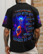 I Would Rather Stand With God Lion Men's All Over Print Shirt - Trunx296766