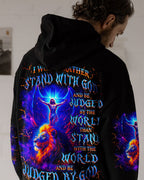 I Would Rather Stand With God Lion Men's All Over Print Shirt - Trunx296766