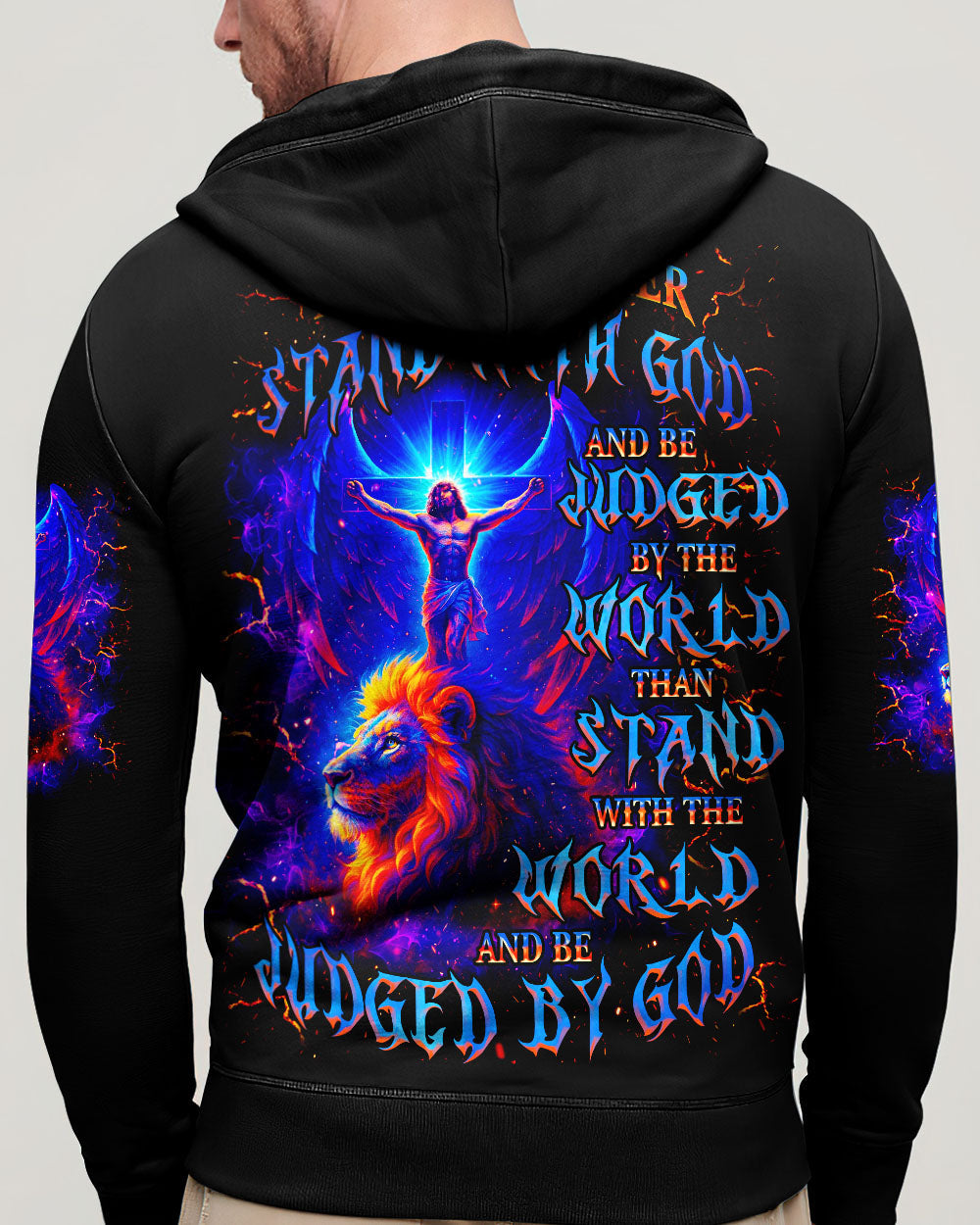 I Would Rather Stand With God Lion Men's All Over Print Shirt - Trunx296766
