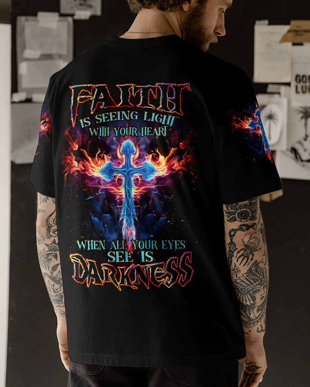 Faith Is Seeing Light Men's All Over Print Shirt - Trunx231315