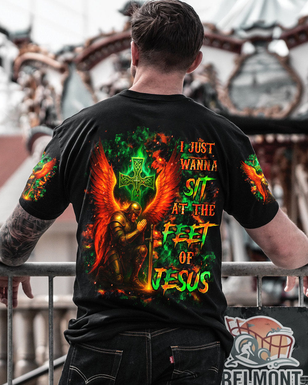 I Just Wanna Sit At The Feet Of Jesus Warrior Men's All Over Print Shirt - Trunx910313