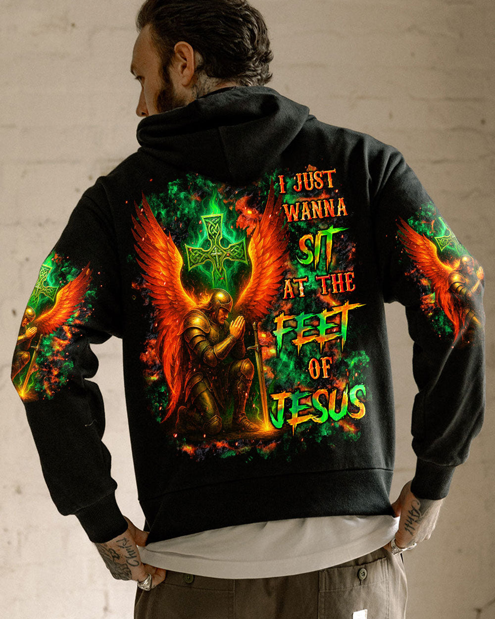 I Just Wanna Sit At The Feet Of Jesus Warrior Men's All Over Print Shirt - Trunx910313