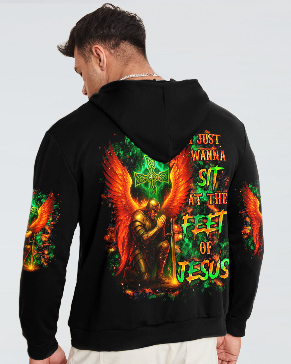 I Just Wanna Sit At The Feet Of Jesus Warrior Men's All Over Print Shirt - Trunx910313