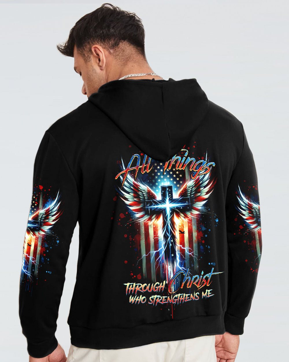I Can Do All Things Cross Wings Men's All Over Print Shirt - Trunx057619