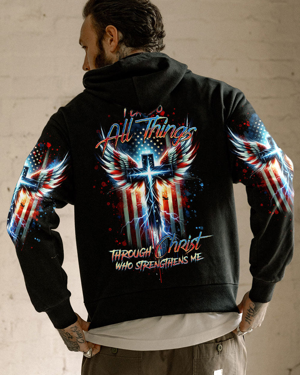 I Can Do All Things Cross Wings Men's All Over Print Shirt - Trunx057619