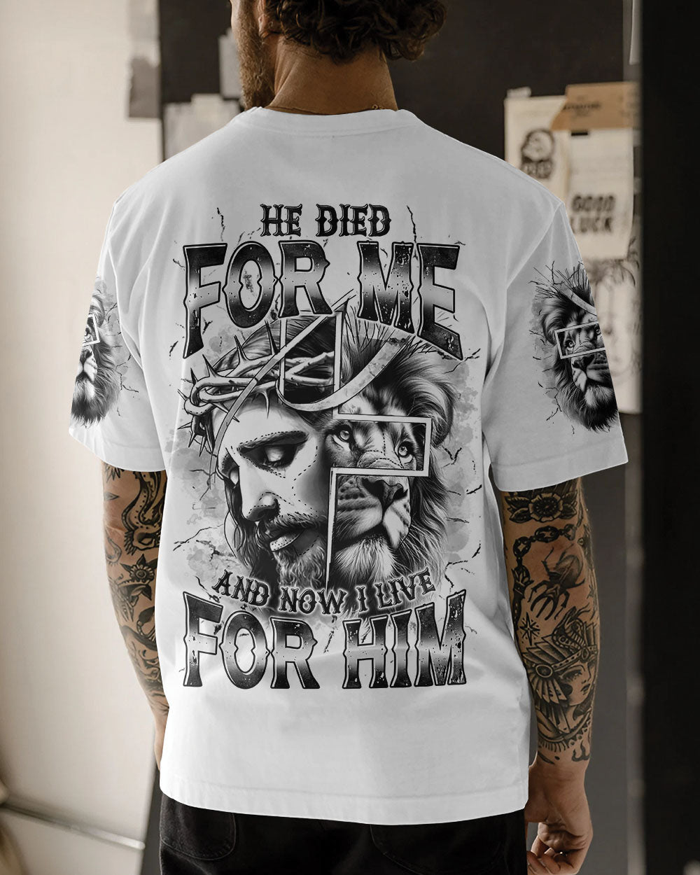 He Died For Me Lion Men's All Over Print Shirt - Trunx307315