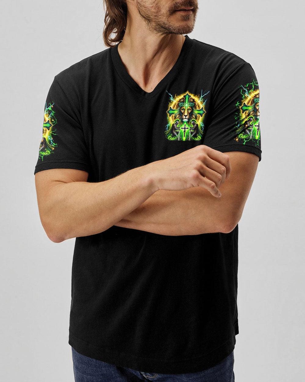 A Warrior Of Christ Warrior Lion Men's All Over Print Shirt - Trunx906496