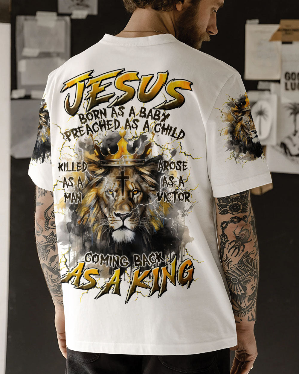 Coming Back As A King Lion Men's All Over Print Shirt - Trunx124506