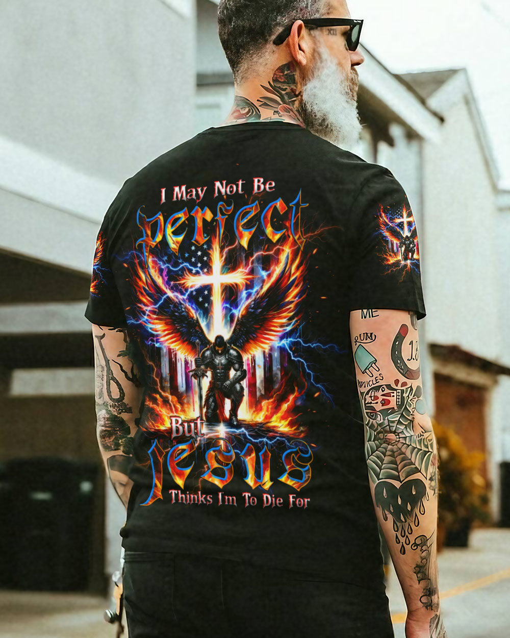 I May Not Be Perfect Warrior Men's All Over Print Shirt - Trunx781355