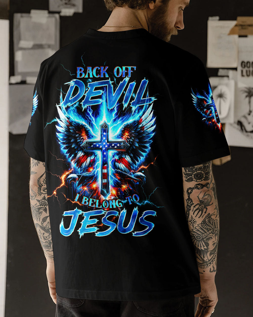 I Belong To Jesus Cross Wings Men's All Over Print Shirt - Trunx872887