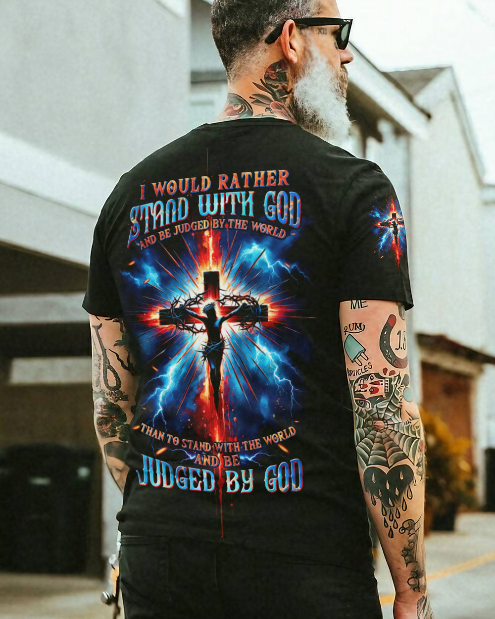 I Would Rather Stand With God Men's All Over Print Shirt - Trunx765712