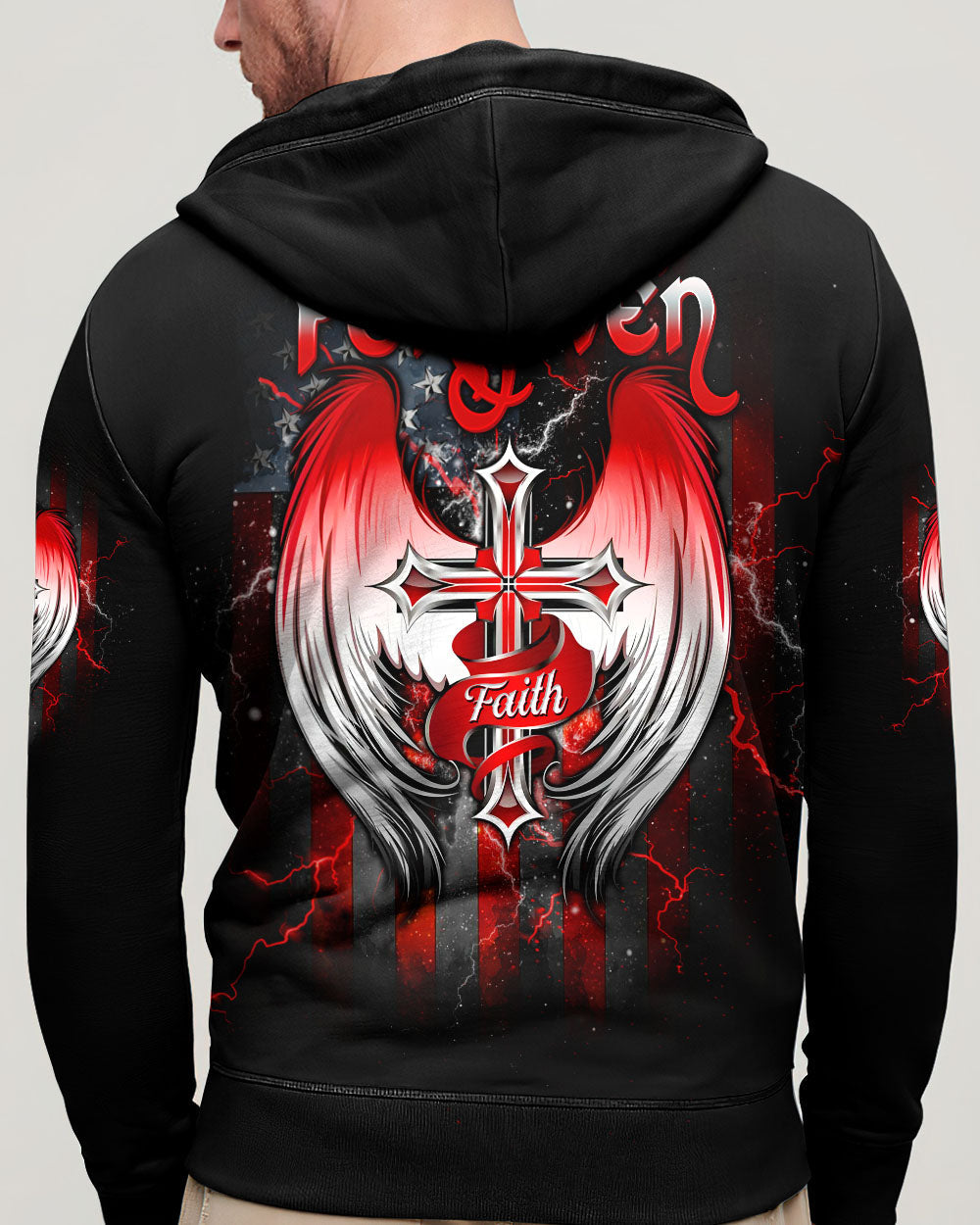 Forgiven Cross Wings Men's All Over Print Shirt - Trunx609667