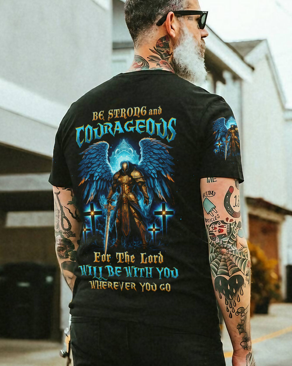 Be Strong And Courageous Men's All Over Print Shirt - Trunx004186