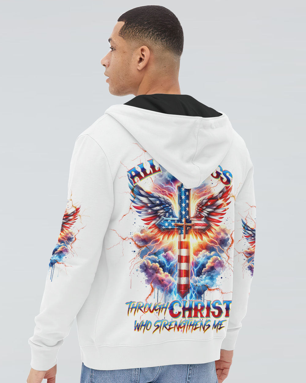 I Can Do All Things Cross Wings Men's All Over Print Shirt - Trunx524778