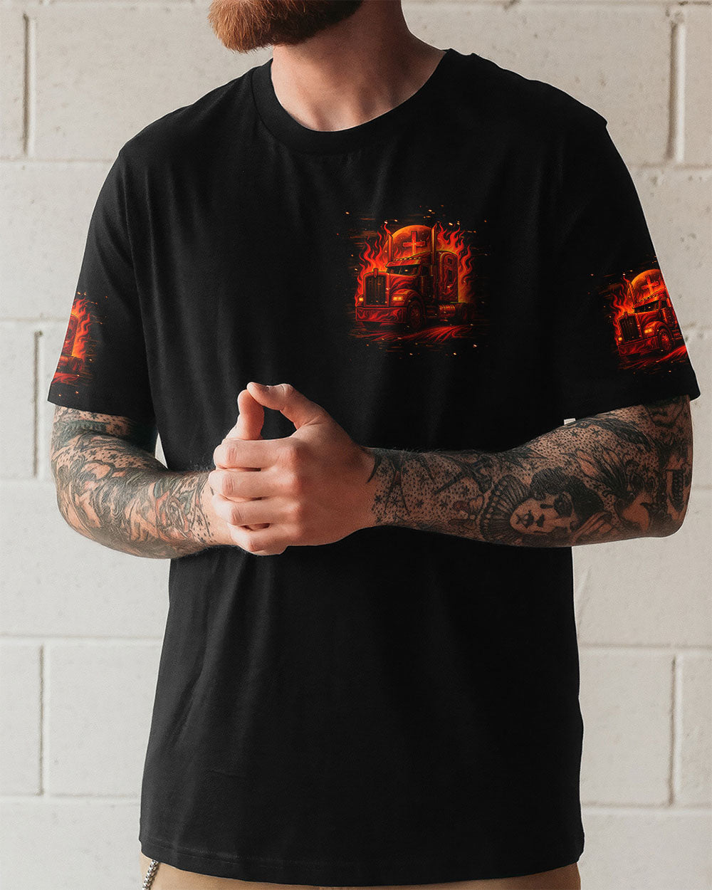 Dear God Trucker Men's All Over Print Shirt - Trunx895637