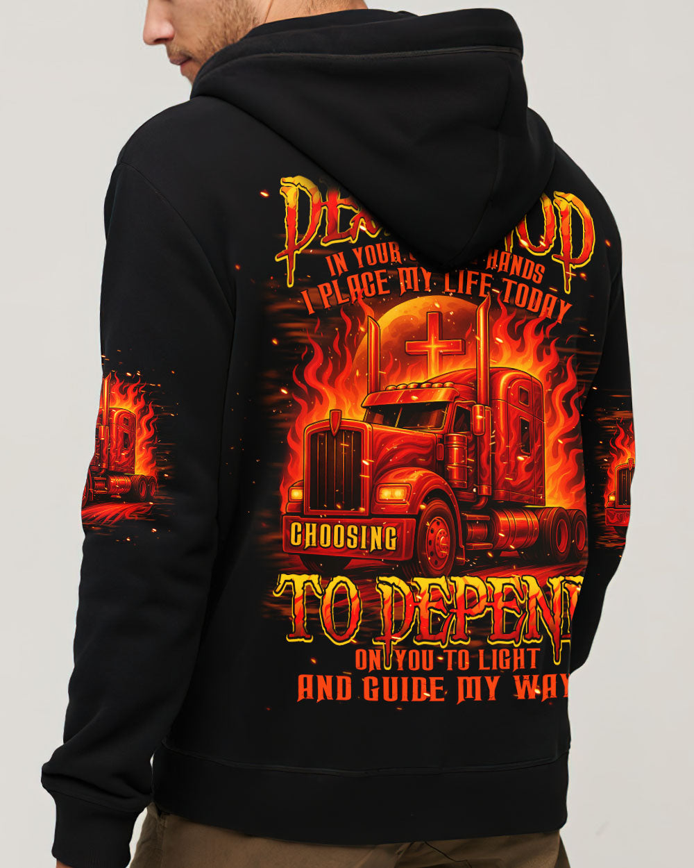 Dear God Trucker Men's All Over Print Shirt - Trunx895637