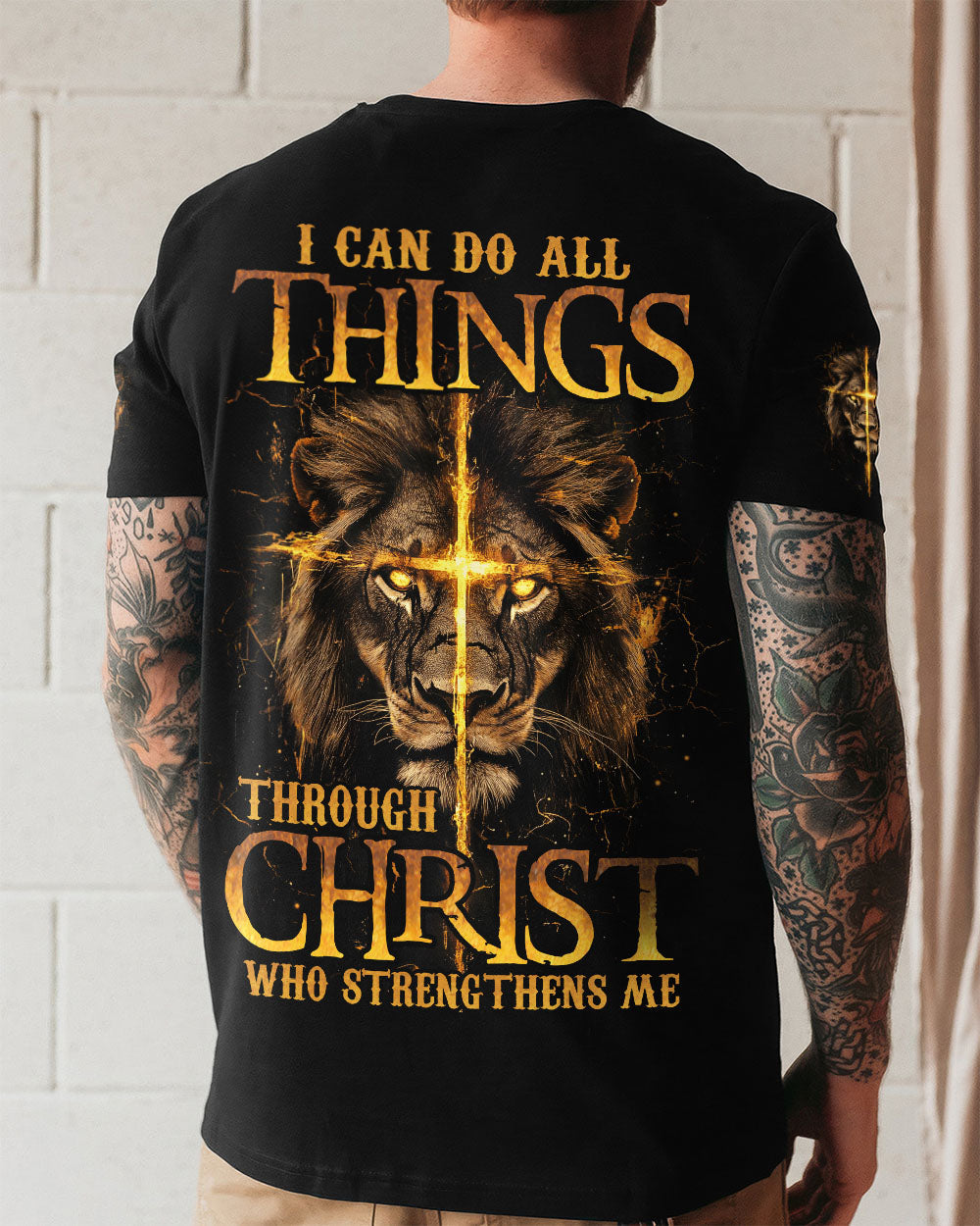 I Can Do All Things Lion Men's All Over Print Shirt - Trunx464124