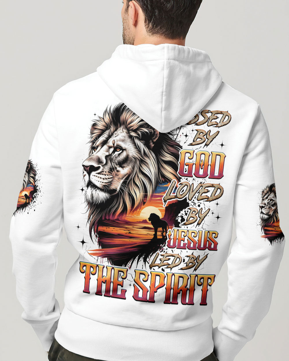 Blessed By God Loved By Jesus Lion Men's All Over Print Shirt - Trunx653287