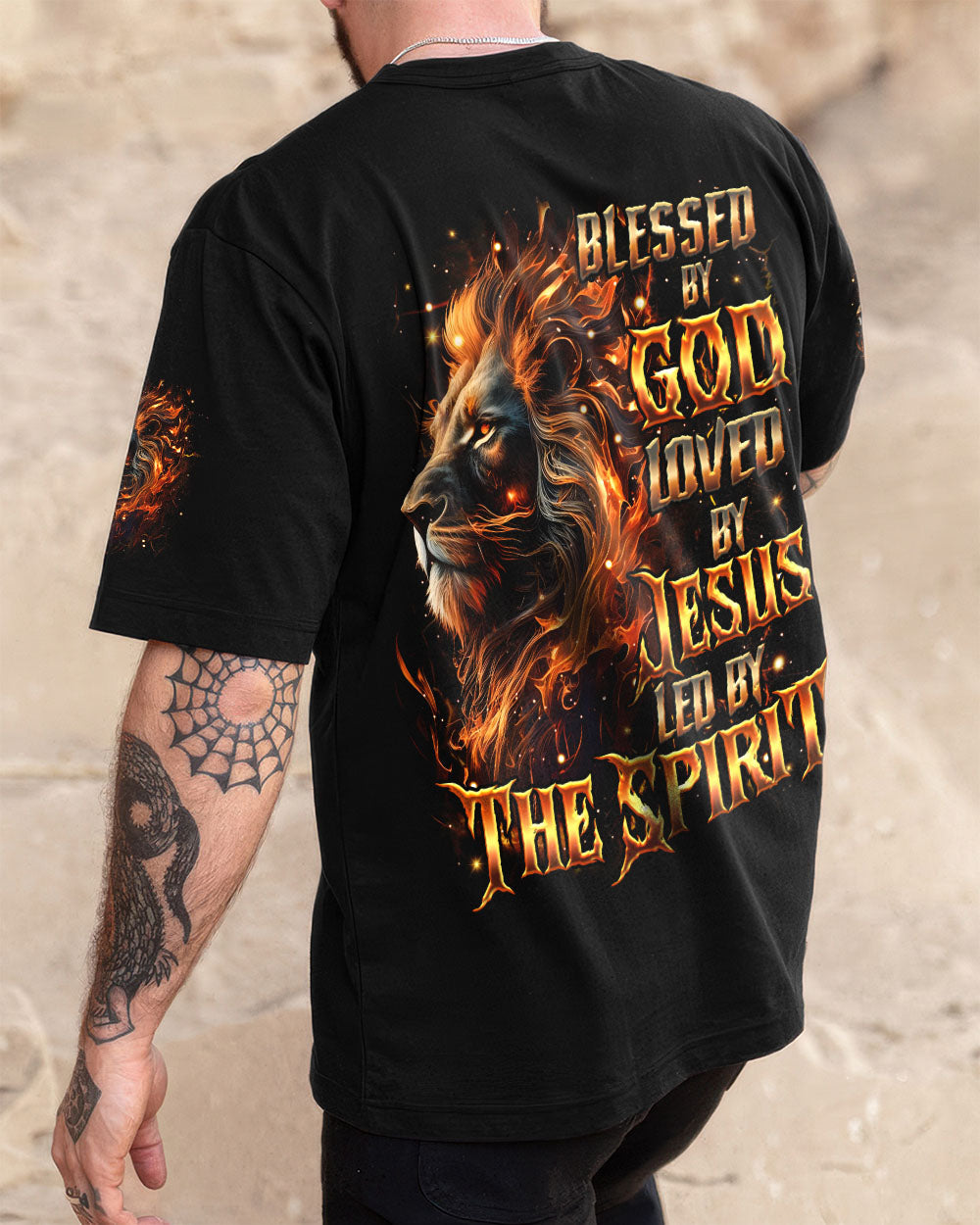 Blessed By God Lion Men's All Over Print Shirt - Trunx022177
