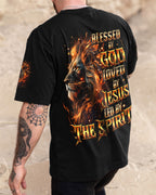 Blessed By God Lion Men's All Over Print Shirt - Trunx022177