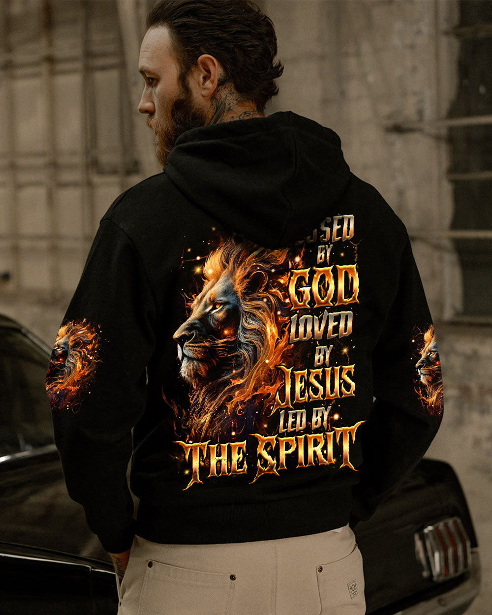 Blessed By God Lion Men's All Over Print Shirt - Trunx022177