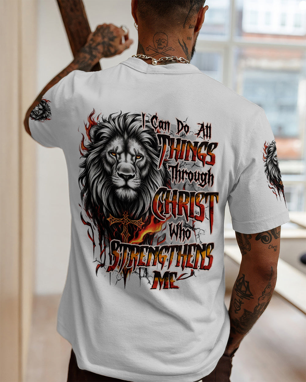 I Can Do All Things Lion Men's All Over Print Shirt - Trunx295303