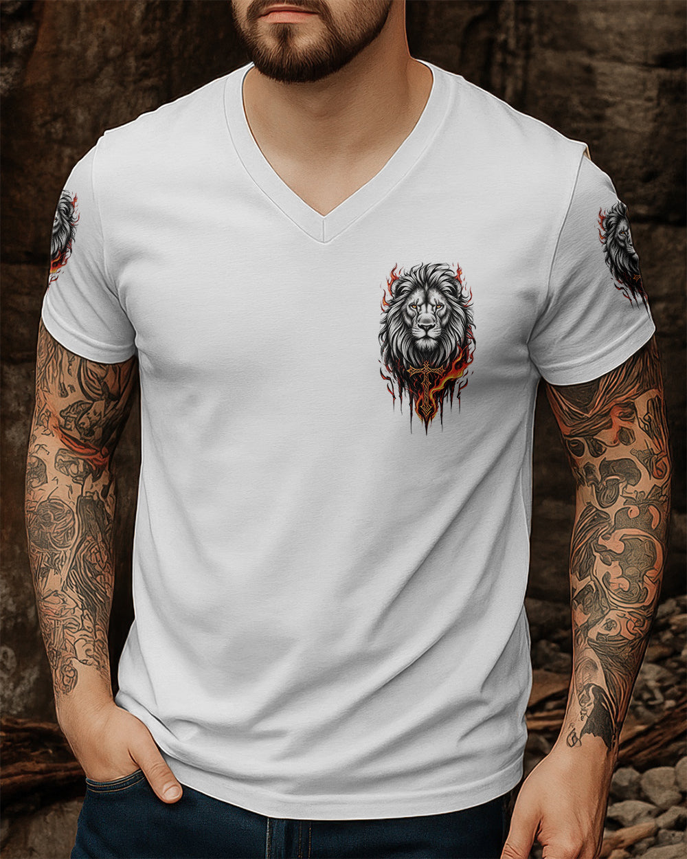I Can Do All Things Lion Men's All Over Print Shirt - Trunx295303