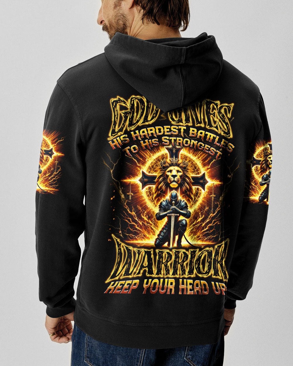 God Gives His Hardest Battles Men's All Over Print Shirt - Trunx408594
