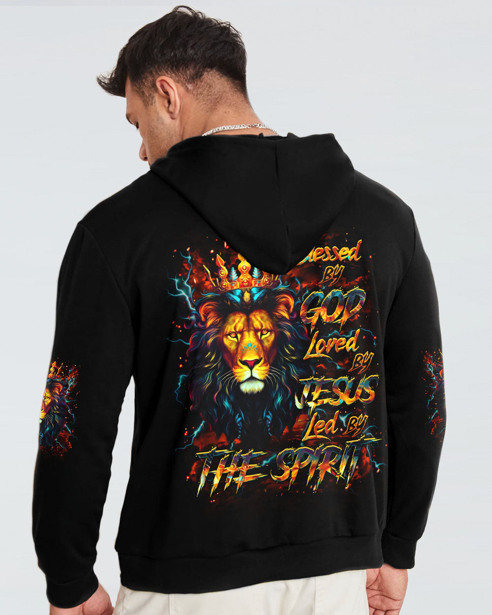 Blessed By God Loved By Jesus Lion Men's All Over Print Shirt - Trunx642395