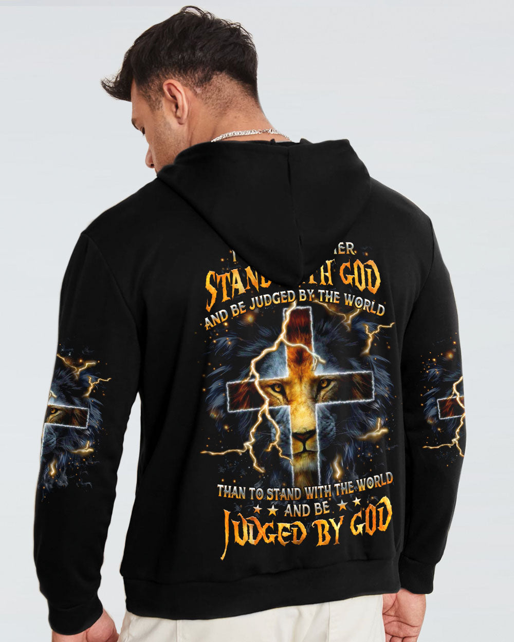 I Would Rather Stand With God Lion Men's All Over Print Shirt - Trunx564396