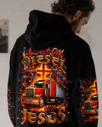 I Run On Diesel And Jesus Trucker Men's All Over Print Shirt - Trunx732773