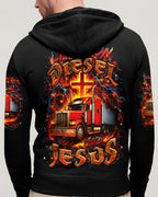 I Run On Diesel And Jesus Trucker Men's All Over Print Shirt - Trunx732773