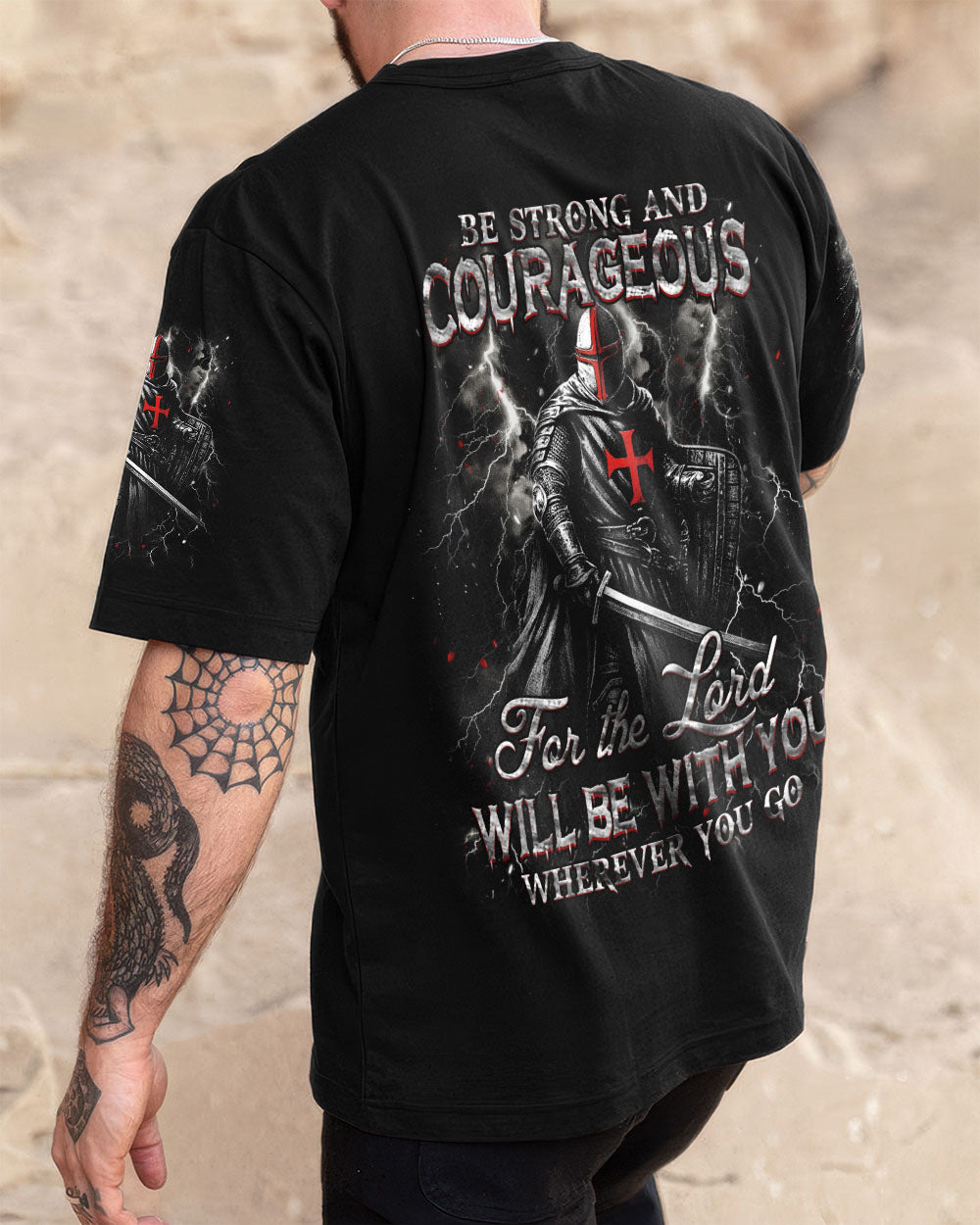 Be Strong And Courageous Men's All Over Print Shirt - Trunx589811