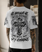 He Brought Me Out Of Darkness Men's All Over Print Shirt - Trunx800475