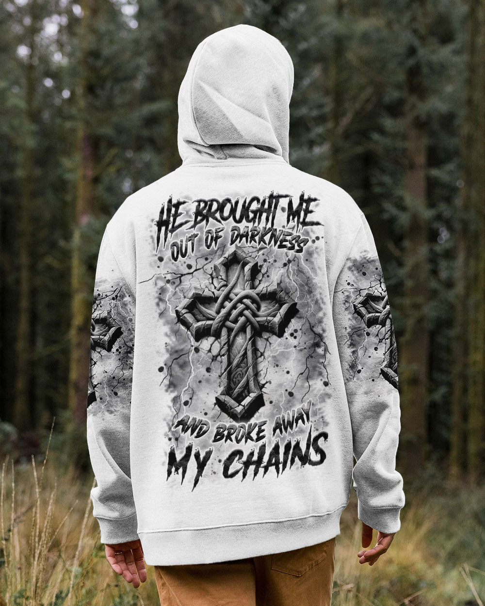 He Brought Me Out Of Darkness Men's All Over Print Shirt - Trunx800475