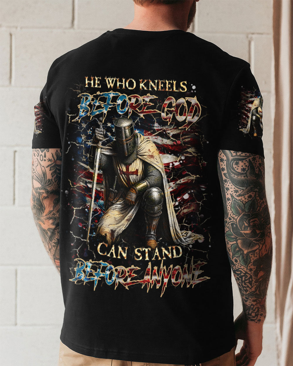 He Who Kneels Before God Warrior Men's All Over Print Shirt - Trunx497627