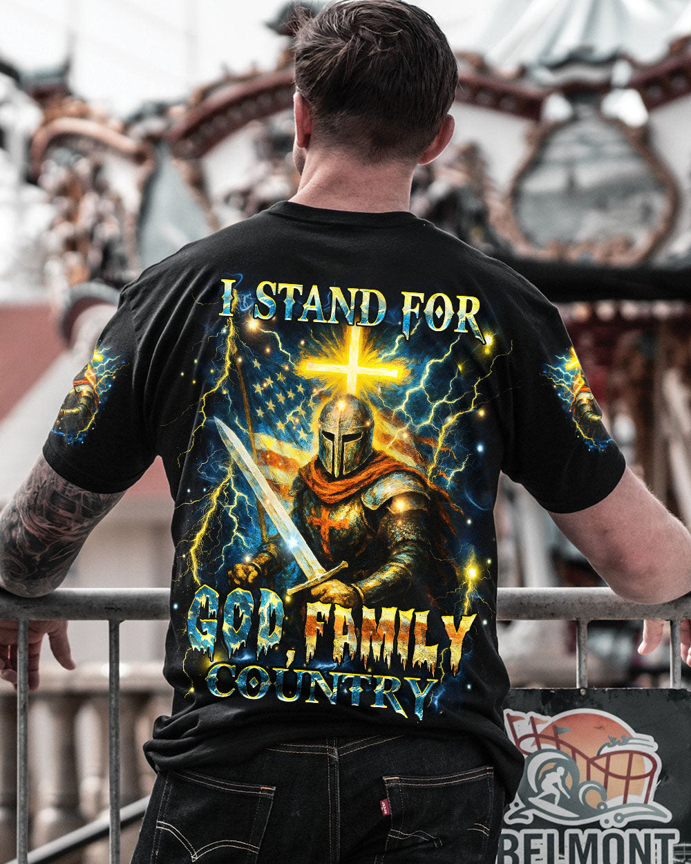 I Stand For God Family Country Men's All Over Print Shirt - Trunx805833