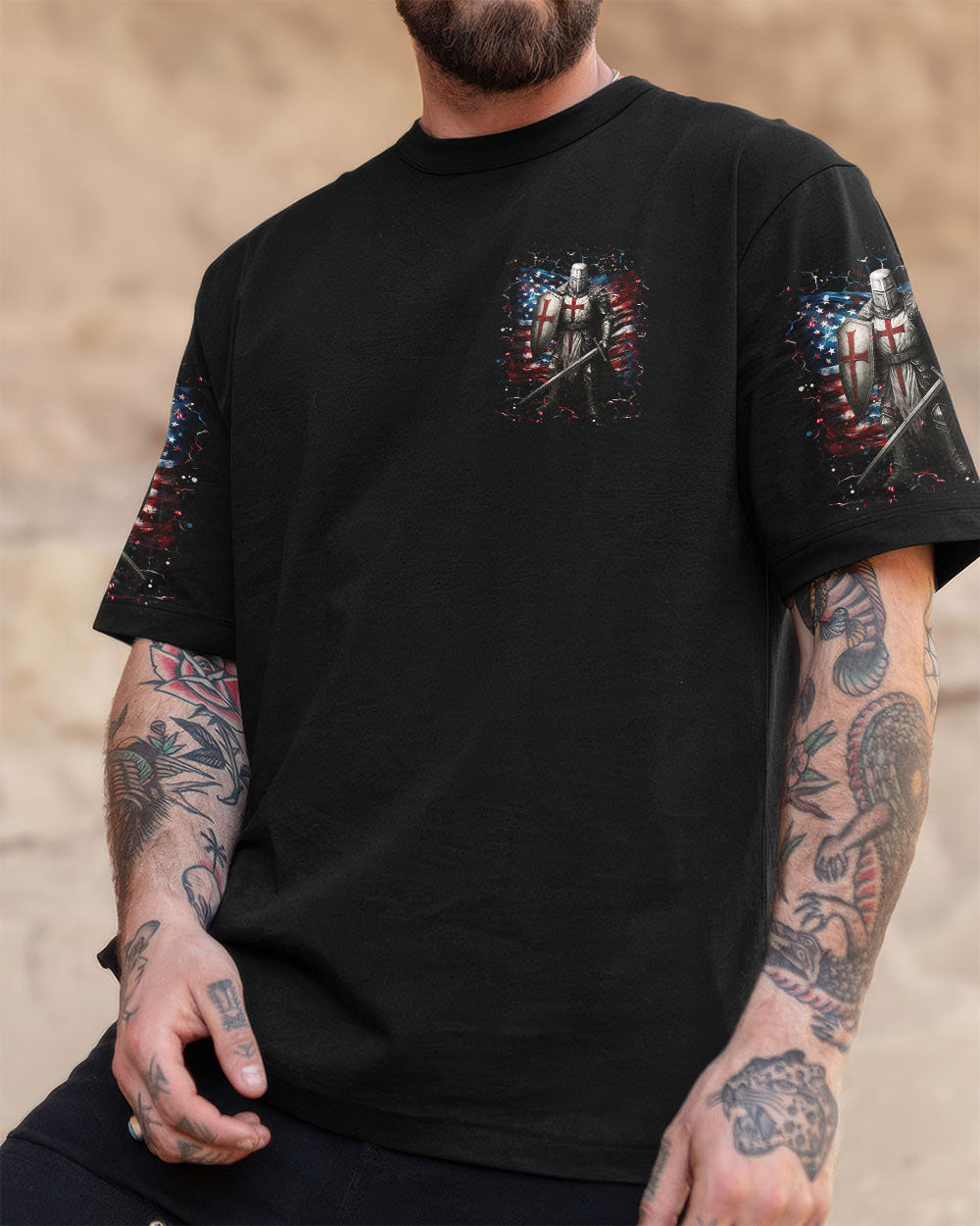 I Walk Without Fear Because God Is With Me Men's All Over Print Shirt - Trunx478330