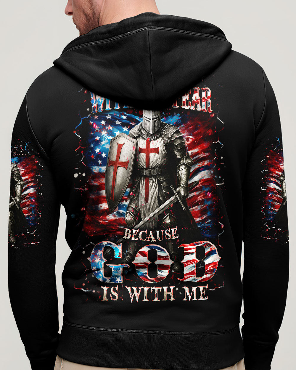 I Walk Without Fear Because God Is With Me Men's All Over Print Shirt - Trunx478330
