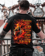 Blessed By God Loved By Jesus Lion Men's All Over Print Shirt - Trunx884934