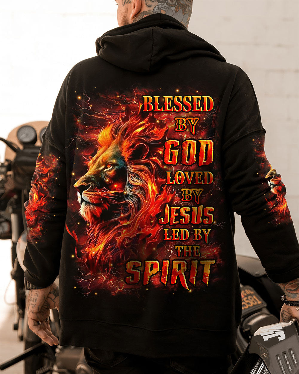 Blessed By God Loved By Jesus Lion Men's All Over Print Shirt - Trunx884934