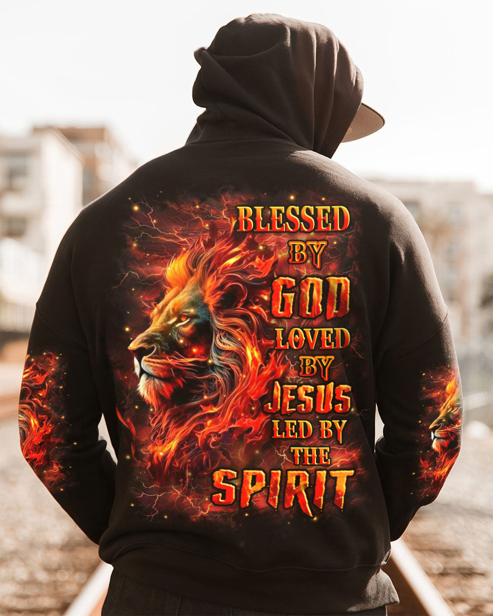 Blessed By God Loved By Jesus Lion Men's All Over Print Shirt - Trunx884934