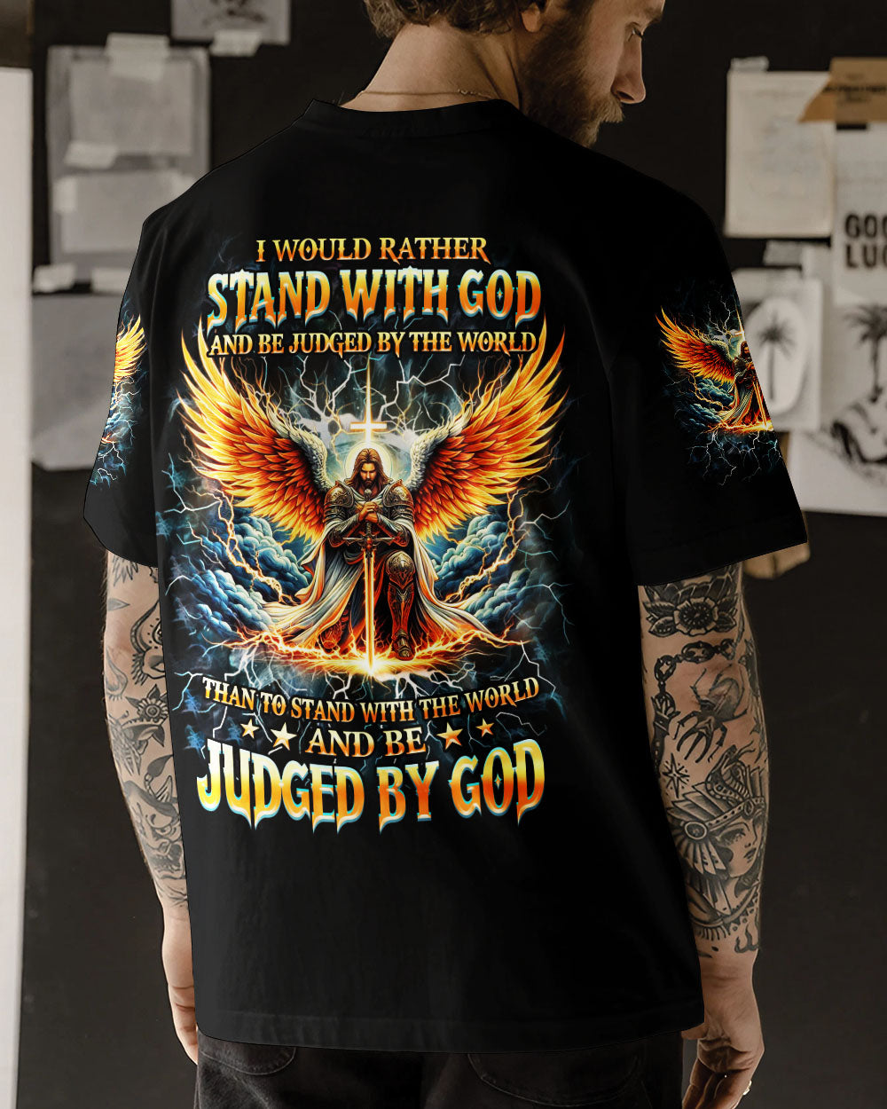 I Would Rather Stand With God Men's All Over Print Shirt - Trunx053773