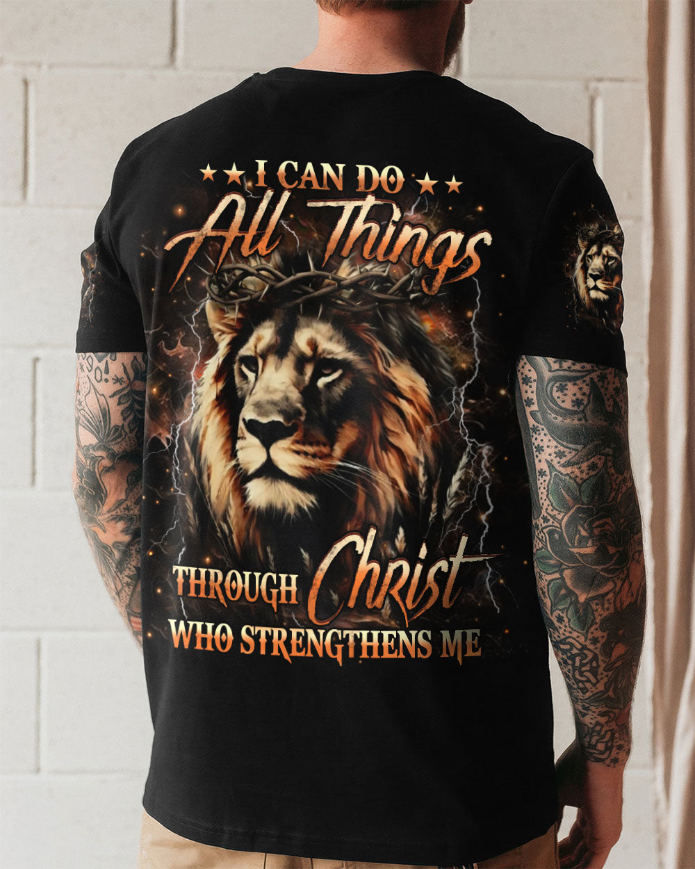 I Can Do All Things Lion Men's All Over Print Shirt - Trunx459873