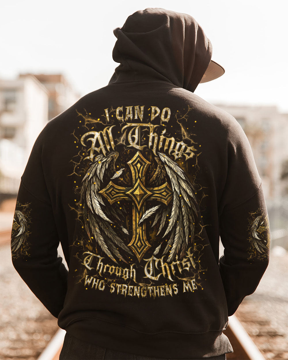 I Can Do All Things Cross Wings Men's All Over Print Shirt - Trunx421116
