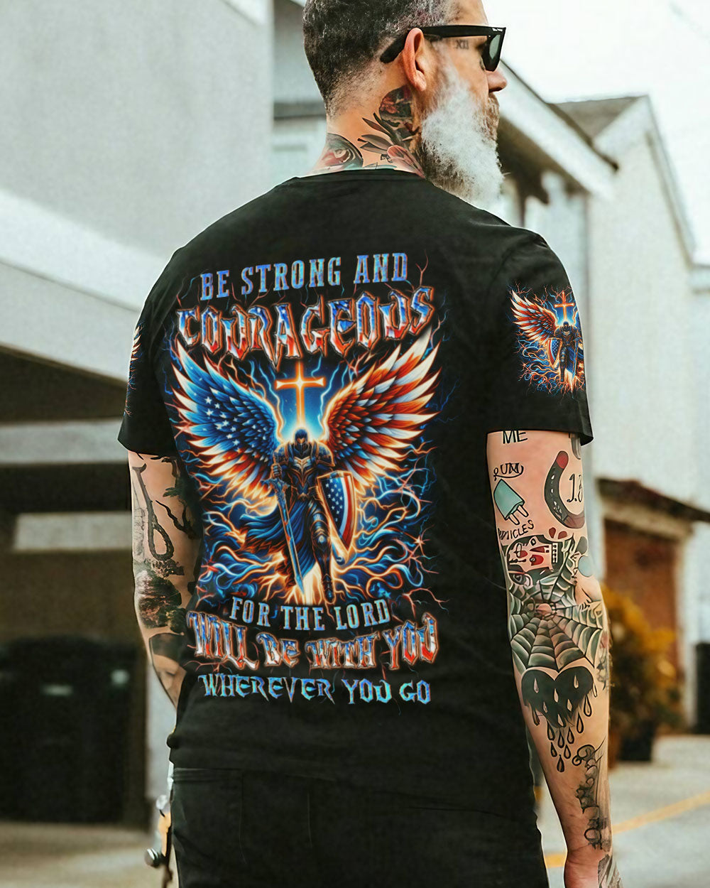 Be Strong And Courageous Men's All Over Print Shirt - Trunx466023
