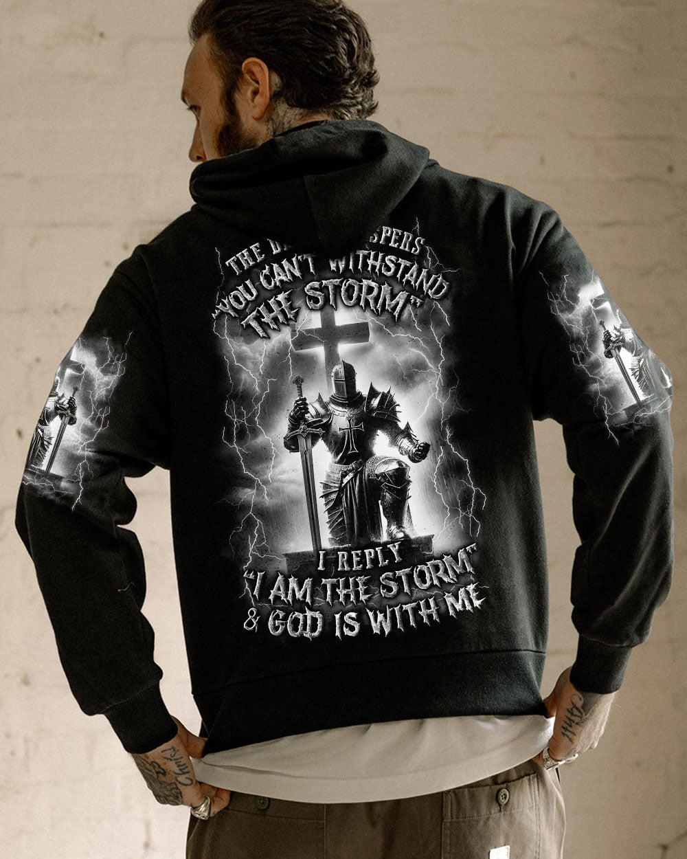 I Am The Storm And God Is With Me Men's All Over Print Shirt - Trunx476364