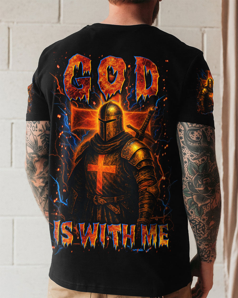 God Is With Me Men's All Over Print Shirt - Trunx888504